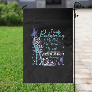 Sexual Assault Awareness Garden Flag I Am Reclaiming My Body My Voice My Life TS14 Print Your Wear
