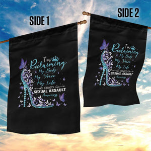 Sexual Assault Awareness Garden Flag I Am Reclaiming My Body My Voice My Life TS14 Print Your Wear