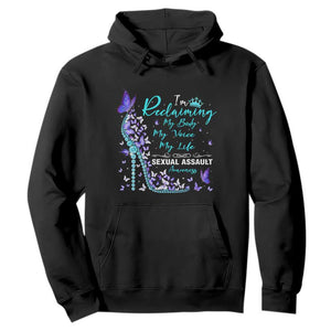 Sexual Assault Awareness Hoodie I Am Reclaiming My Body My Voice My Life TS14 Black Print Your Wear