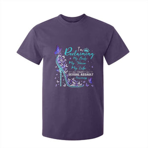 Sexual Assault Awareness T Shirt For Kid I Am Reclaiming My Body My Voice My Life TS14 Purple Print Your Wear