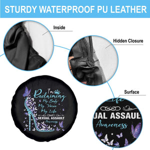 Sexual Assault Awareness Spare Tire Cover I Am Reclaiming My Body My Voice My Life TS14 Print Your Wear