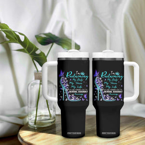 Sexual Assault Awareness Tumbler With Handle I Am Reclaiming My Body My Voice My Life TS14 Print Your Wear
