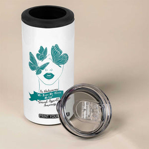 Sexual Assault Awareness Month 4 in 1 Can Cooler Tumbler I Am Reclaiming My Body My Voice My Life TS14 Print Your Wear