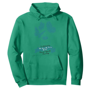 Sexual Assault Awareness Month Hoodie I Am Reclaiming My Body My Voice My Life TS14 Irish Green Print Your Wear