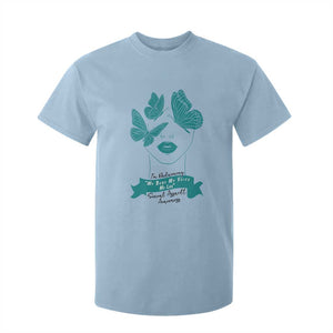 Sexual Assault Awareness Month T Shirt For Kid I Am Reclaiming My Body My Voice My Life TS14 Light Blue Print Your Wear