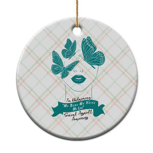 Sexual Assault Awareness Month Ceramic Ornament I Am Reclaiming My Body My Voice My Life TS14 1pc Christmas Plaid Print Your Wear