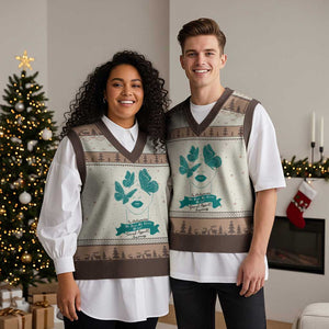 Sexual Assault Awareness Month V-Neck Knit Sweater Vest I Am Reclaiming My Body My Voice My Life TS14 Mocha Mousse Print Your Wear