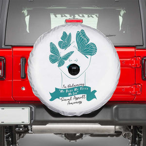 Sexual Assault Awareness Month Spare Tire Cover I Am Reclaiming My Body My Voice My Life TS14 White Print Your Wear