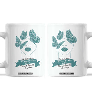 Sexual Assault Awareness Month Coffee Mug I Am Reclaiming My Body My Voice My Life TS14 White Print Your Wear