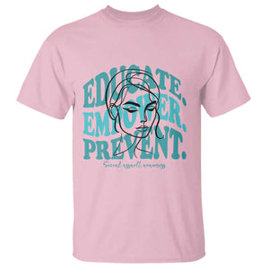 Sexual Assault Awareness Prevention T Shirt Educate Empower Prevent Women's Right TS14 Light Pink Print Your Wear