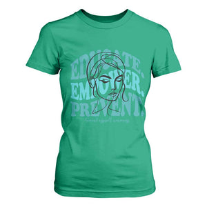 Sexual Assault Awareness Prevention T Shirt For Women Educate Empower Prevent Women's Right TS14 Irish Green Print Your Wear