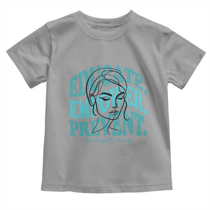 Sexual Assault Awareness Prevention Toddler T Shirt Educate Empower Prevent Women's Right TS14 Sport Gray Print Your Wear