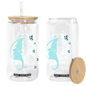 Sexual Assault Awareness Month Glass Can In April We Wear Teal Ribbon TS14 Print Your Wear