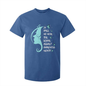 Sexual Assault Awareness Month T Shirt For Kid In April We Wear Teal Ribbon TS14 Royal Blue Print Your Wear