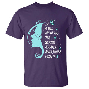 Sexual Assault Awareness Month T Shirt In April We Wear Teal Ribbon TS14 Purple Print Your Wear