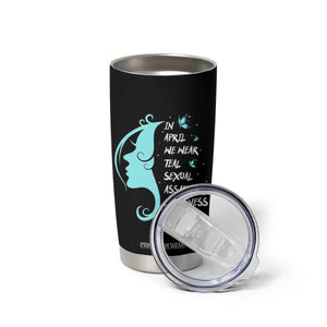 Sexual Assault Awareness Month Tumbler Cup In April We Wear Teal Ribbon TS14 Print Your Wear