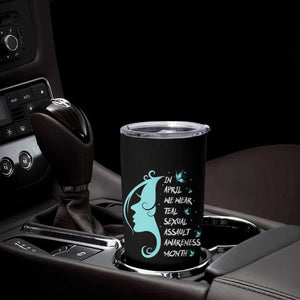 Sexual Assault Awareness Month Tumbler Cup In April We Wear Teal Ribbon TS14 Print Your Wear