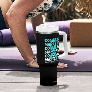 Sexual Assault Awareness Month Tumbler With Handle Teal Ribbon Consent Matters You Are Not Alone TS14 Print Your Wear