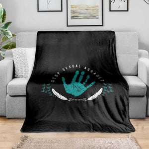 Stop Sexual Assault Awareness Survivor Throw Blanket TS14 Print Your Wear