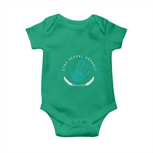 Stop Sexual Assault Awareness Survivor Baby Onesie TS14 Irish Green Print Your Wear