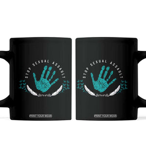 Stop Sexual Assault Awareness Survivor Coffee Mug TS14 Black Print Your Wear