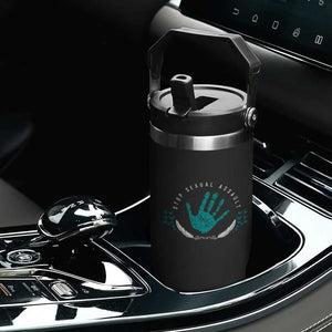 Stop Sexual Assault Awareness Survivor Flip Straw Tumbler TS14 Print Your Wear