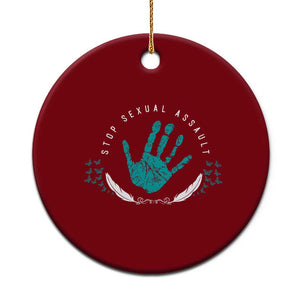 Stop Sexual Assault Awareness Survivor Ceramic Ornament TS14 1pc Red Print Your Wear