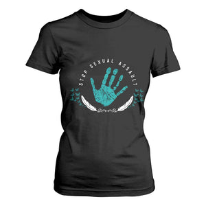 Stop Sexual Assault Awareness Survivor T Shirt For Women TS14 Black Print Your Wear