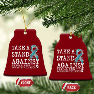 Sexual Assault Awareness Month Ceramic Ornament Stand Against Sexual Assault & Domestic Violence TS14 Print Your Wear