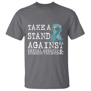 Sexual Assault Awareness Month T Shirt Stand Against Sexual Assault & Domestic Violence TS14 Charcoal Print Your Wear