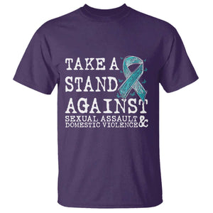 Sexual Assault Awareness Month T Shirt Stand Against Sexual Assault & Domestic Violence TS14 Purple Print Your Wear