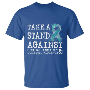 Sexual Assault Awareness Month T Shirt Stand Against Sexual Assault & Domestic Violence TS14 Royal Blue Print Your Wear