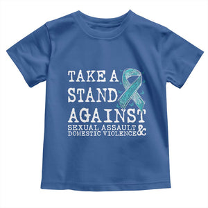 Sexual Assault Awareness Month Toddler T Shirt Stand Against Sexual Assault & Domestic Violence TS14 Royal Blue Print Your Wear