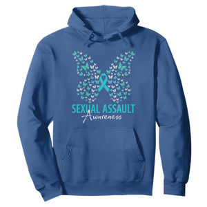 Sexual Assault Awareness Butterfly Ribbon Hoodie TS14 Royal Blue Print Your Wear