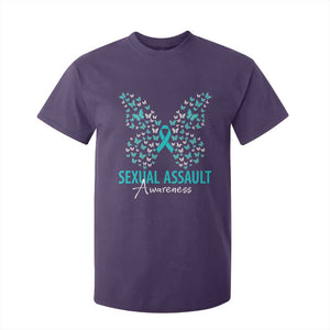 Sexual Assault Awareness Butterfly Ribbon T Shirt For Kid TS14 Purple Print Your Wear