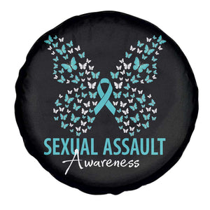 Sexual Assault Awareness Butterfly Ribbon Spare Tire Cover TS14 Print Your Wear