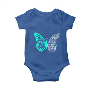 I Wear Teal For Sexual Assault Awareness Baby Onesie TS14 Royal Blue Print Your Wear