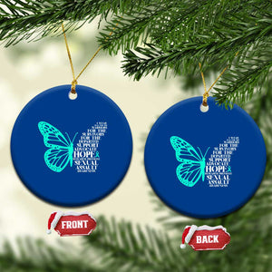 I Wear Teal For Sexual Assault Awareness Ceramic Ornament TS14 1pc Blue Print Your Wear