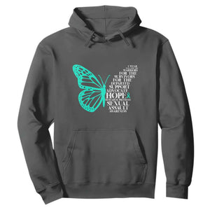 I Wear Teal For Sexual Assault Awareness Hoodie TS14 Dark Heather Print Your Wear
