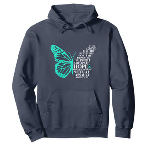 I Wear Teal For Sexual Assault Awareness Hoodie TS14 Navy Print Your Wear
