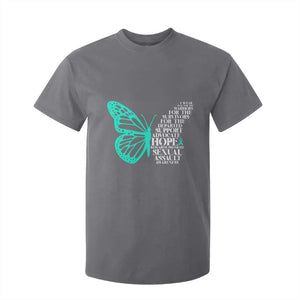 I Wear Teal For Sexual Assault Awareness T Shirt For Kid TS14 Charcoal Print Your Wear