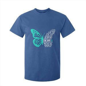 I Wear Teal For Sexual Assault Awareness T Shirt For Kid TS14 Royal Blue Print Your Wear