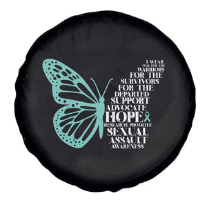 I Wear Teal For Sexual Assault Awareness Spare Tire Cover TS14 Print Your Wear