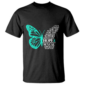 I Wear Teal For Sexual Assault Awareness T Shirt TS14 Black Print Your Wear