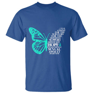 I Wear Teal For Sexual Assault Awareness T Shirt TS14 Royal Blue Print Your Wear
