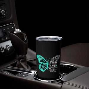 I Wear Teal For Sexual Assault Awareness Tumbler Cup TS14 Print Your Wear
