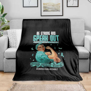 Sexual Assault Awareness Throw Blanket Be Strong And Speak Out Against Sexual Violence TS14 Print Your Wear