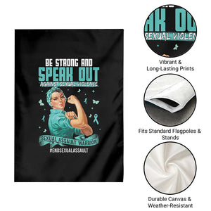 Sexual Assault Awareness Garden Flag Be Strong And Speak Out Against Sexual Violence TS14 Print Your Wear