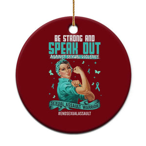 Sexual Assault Awareness Ceramic Ornament Be Strong And Speak Out Against Sexual Violence TS14 1pc Red Print Your Wear