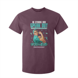 Sexual Assault Awareness T Shirt For Kid Be Strong And Speak Out Against Sexual Violence TS14 Maroon Print Your Wear